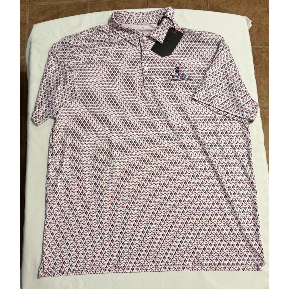 Antigua Tee It Up For the Troops Klok Labs Polo Golf Shirt - Size XL - NEW W/Tag